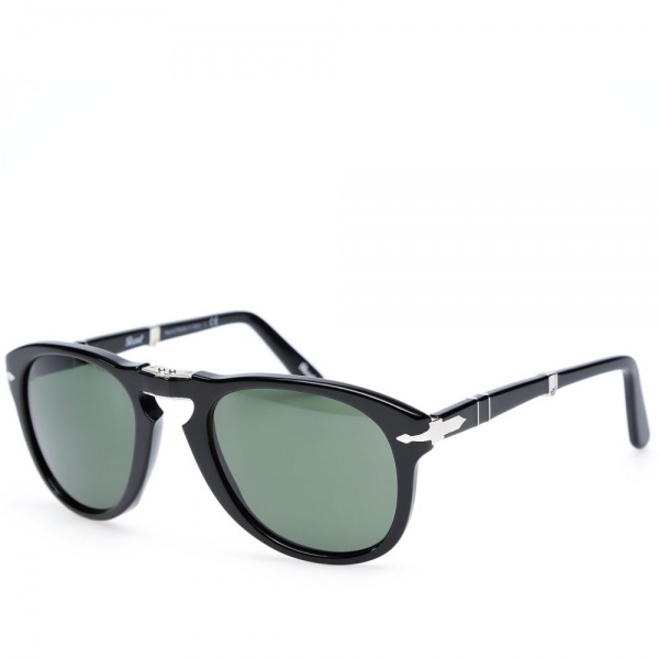 18 11 2013 persol 714foldable black 1 Persol 714 Folding Aviator Sunglasses