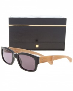 Linda Farrow Thick Rimmed Bamboo Sunglasses