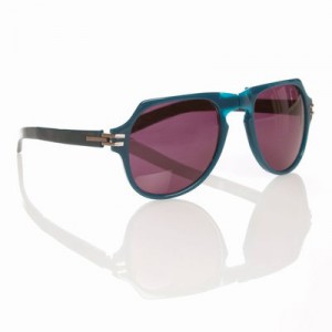 Linda Farrow x Tim Hamilton Black & Blue Sunglasses
