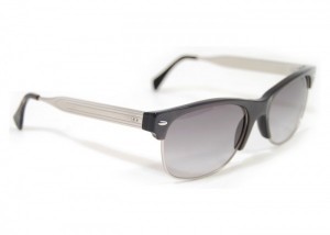 Half Rim White Gold Plated Sunglasses by Linda Farrow Luxe