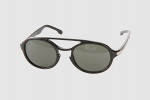 Web Eyewear Black Round Acetate Sunglasses