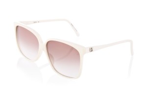 Emmanuelle Khanh Vintage White Rounded Frame Sunglasses