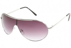 Topman Silver Metal Visor Sunglasses