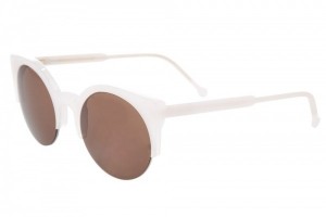 Super Half-Rim Round Sunglasses