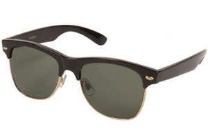 Topman Black Clubman Retro Sunglasses