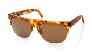 Retro Super Future Andrea Sunglasses in Blonde Havana
