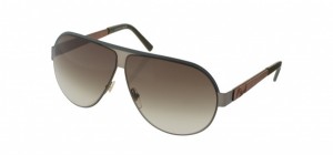 Alexander McQueen Aviator Sunglasses with Wooden Finish