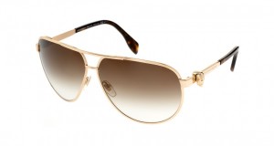 Alexander McQueen Gold Skull Aviator Sunglasses
