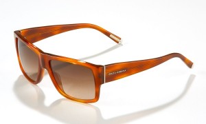 Dolce & Gabbana Square Tortoise Plastic Sunglasses
