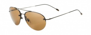 John Varvatos Semi Rimless Aviator Sunglasses