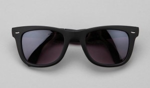 Rubberized Folding Wayfarer Sunglasses
