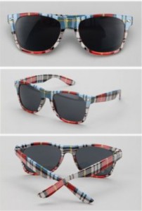 DC Plaid Wayfarer Sunglasses