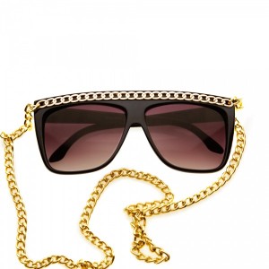 Gaga Shield Chain-Link Sunglasses