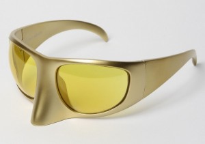 Linda Farrow X Bernard Willhelm Gold Visor Sunglasses