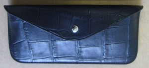 Steve Mono Black Crocodile Glasses Case