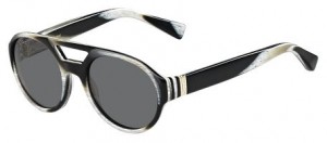 Yves Saint Laurent Round Frame Sunglasses In Dark Horn