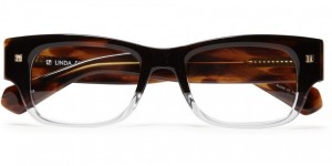 Linda Farrow Luxe Half Clear Optical