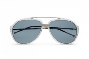 Raf Simons Cracked-Effect Aviator Sunglasses
