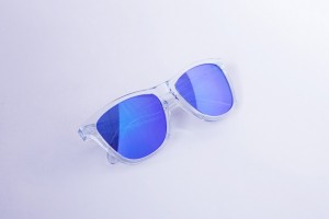Oakley ‘Frogskin’ Sunglasses Polished Clear/Violet